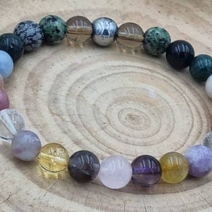Grief Bracelet Loss Support Healing crystals, Genuine Gemstones, Tension, Protection, Multi Healing Crystals, Amethyst, personalised gift
