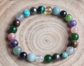 Prosperity Bracelet, Citrine, Pyrite, Malachite and Jade for Abundance, Love, Wealth & Positive Energy