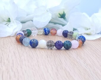 Menopause Crystal Bracelet, Genuine Gemstone Beads, Hormone Support