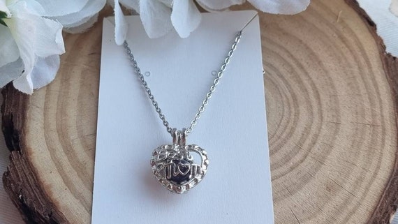 Sterling Silver Locket Necklace Mum and a Rose — Antiques Arena