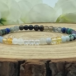 Psychic Bracelet for Spiritual, Magical Connection, with Crystal Genuine Gemstones, Personalised Gift, Chose your charm image 6