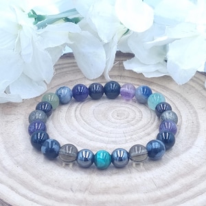EMF Armband, Edelsteine für Elektrosmog und Smog, Geschenkidee für die Familie, kostenloser Charme, Karte, personalisiertes Geschenk
