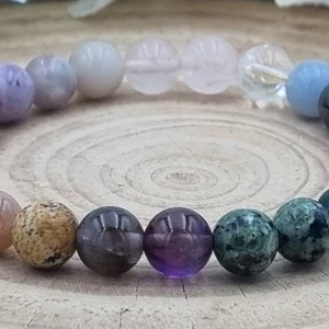 Grief Bracelet, Loss, Bereavement, Healing Crystals, Genuine Gemstones, Protection, Amethyst, Free charm, Personalised Gift imagen 2