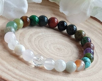 Fertility Gemstone Bracelet, Hormone Balance, Personalized Charm