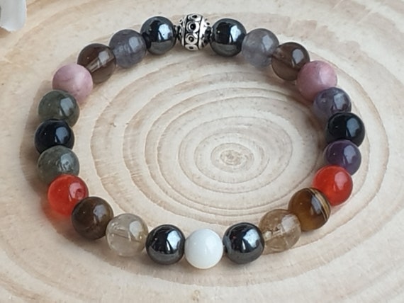 Anxiety Bracelet With Healing Crystals for Grounding Genuine