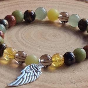 Prosperity Bracelet Healing Crystals for Abundance, Wealth, Pesonalized Gift, Luck,  Girlfriend&#39;s gift, Citrine, Malachite, Pyrite