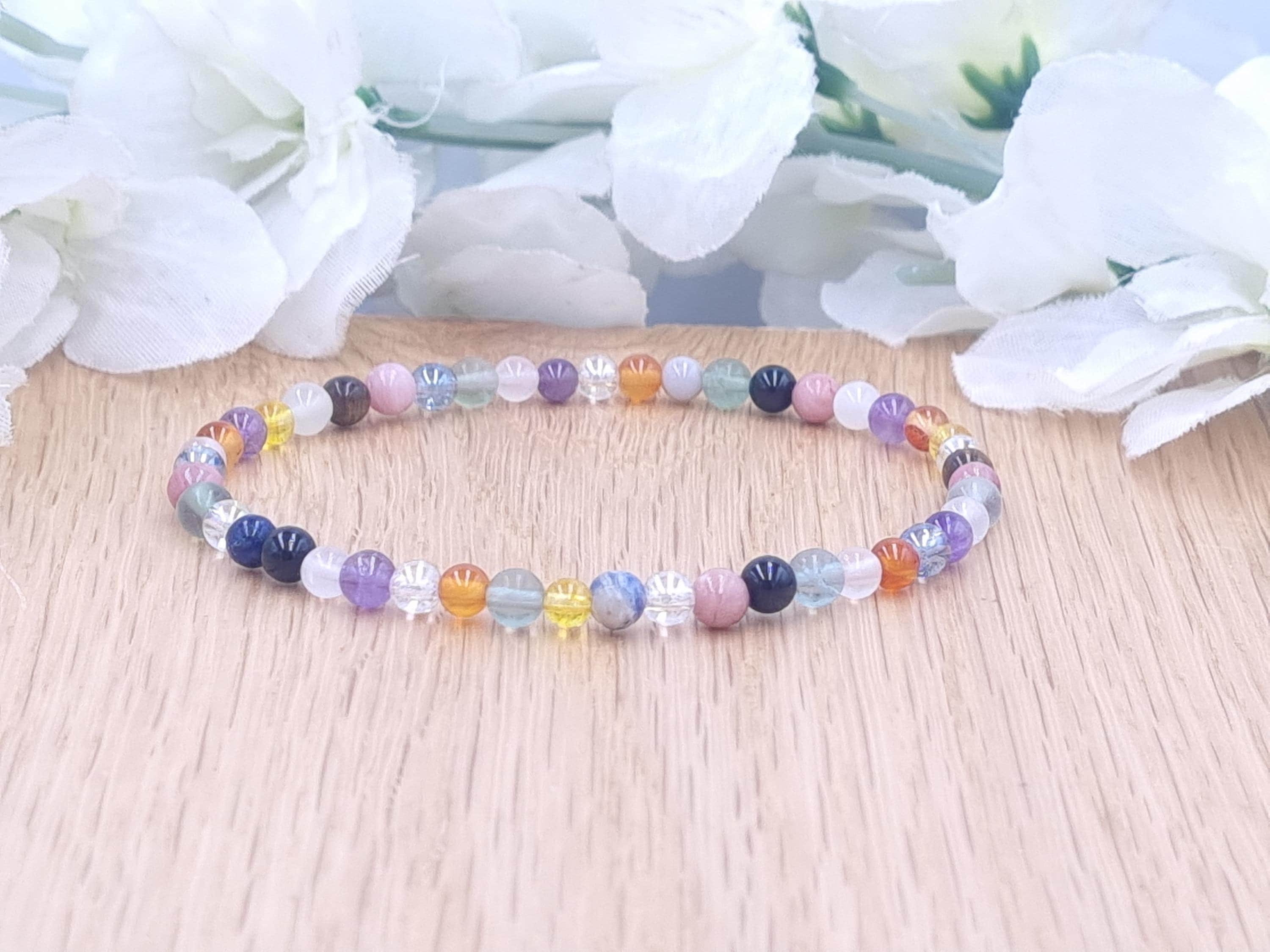 Bracciale In Cristallo Di Diaspro Rosso Per Donna - Perle 8mm - Lunghezza 19cm - Gioiello Curativo Antistress - 2