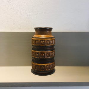 Vintage Mid-Century Brown Vase, Made in West Germany