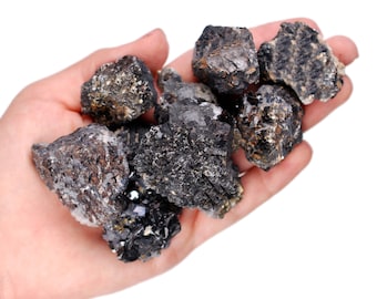 Raw Sphalerite Stone, Rough Metallic Mineral Specimen For Grounding And Manifestation