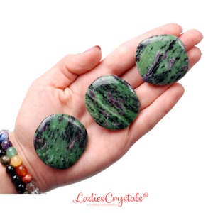 Ruby In Zoisite Palm Stone, Ruby Zoisite, Ruby, Palm Stones, Stones, Crystals, Rocks, Gifts, Gemstones, Gems, Zodiac Crystals, Healing