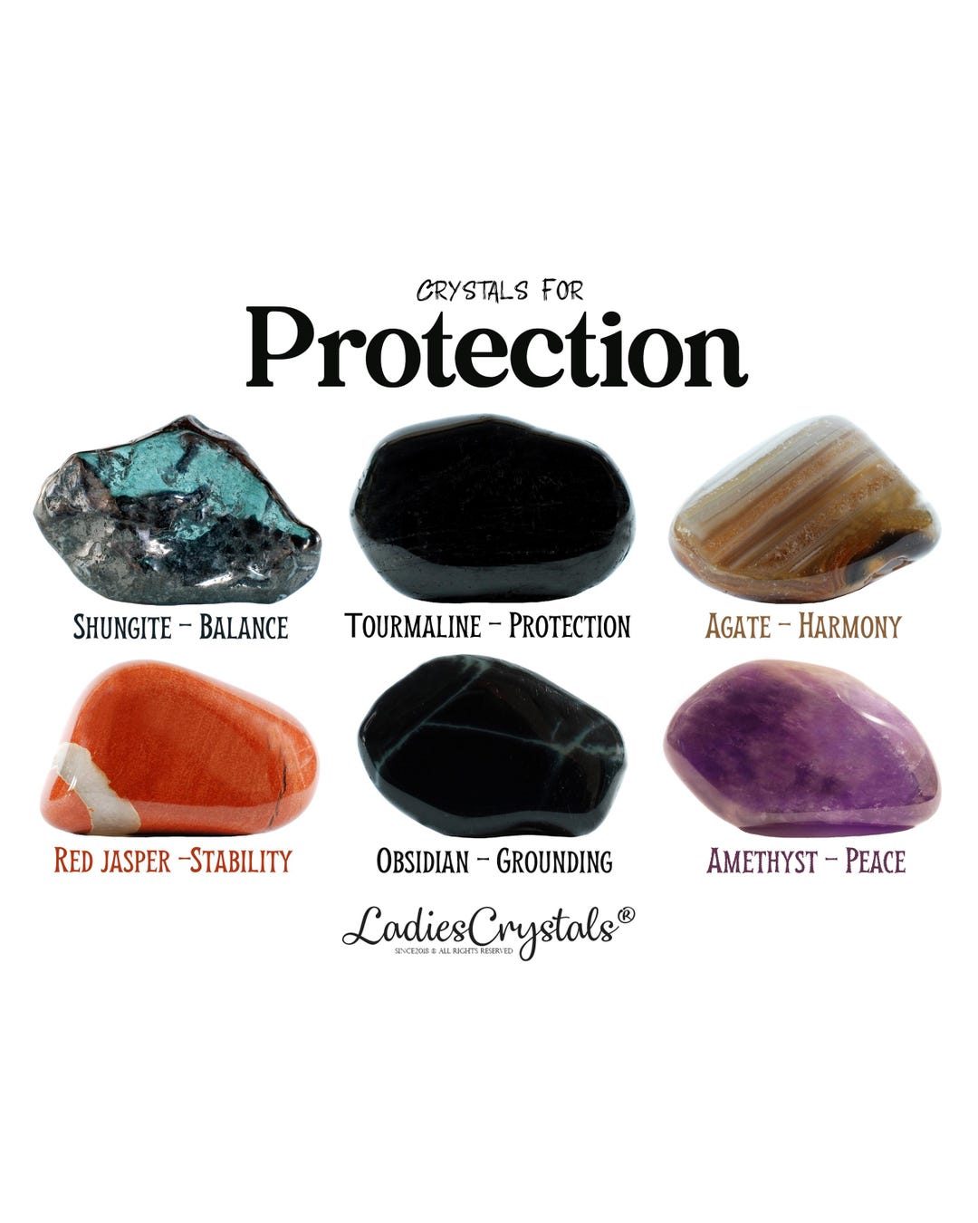 Protection Crystal Set Protection Crystals Set, Energy Clearing Gift for Crystal Lovers - Etsy