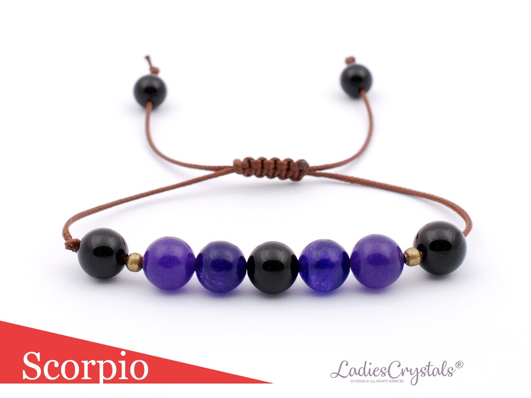 SCORPIO Zodiac Bracelet Scorpio Bracelet Agate Bracelet Etsy UK