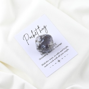 Abalorio de bolsillo con piedra preciosa de ágata musgosa, abalorio de bolsillo de cristal, cristal de ágata musgosa, cristal de bolsillo, ficha de bolsillo, regalos, obsequios de boda, regalos de ducha