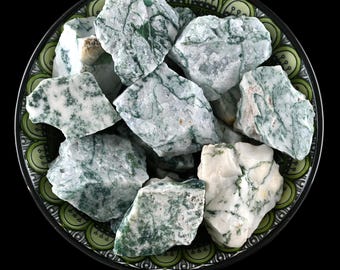 Dendritic Agate Raw Stone, Natural Tree Agate, Growth And Altar Ritual Healing Gem