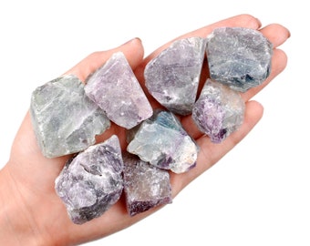 Fluorita arcoíris en bruto, cristal verde púrpura natural, claridad y gema para rituales de altar.