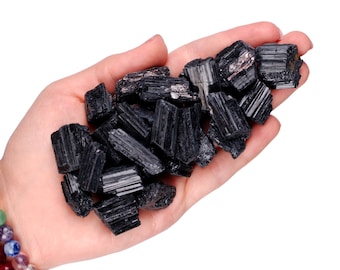 Black Tourmaline Stone, Ultimate EMF Shield And Protection, Grounding Ritual Gem