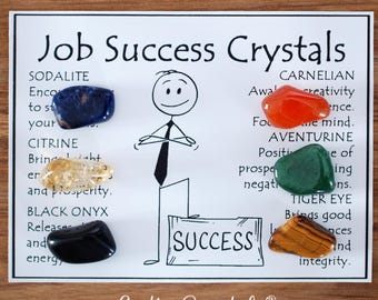 Job Success Crystals Set, Career and Ambition Gemstones, Gift For Crystal Lovers