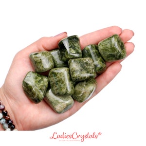 Vesuvianite Tumbled Stone, Vesuvianite Tumbled, Healing Vesuvianite Stone, Vesuvianite Crystal, Vesuvianite Mineral, Vesuvianite Gems