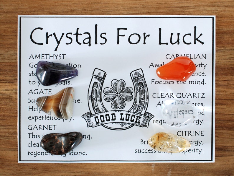 Luck Crystals Set Good Luck Crystals Set Amethyst Agate Etsy