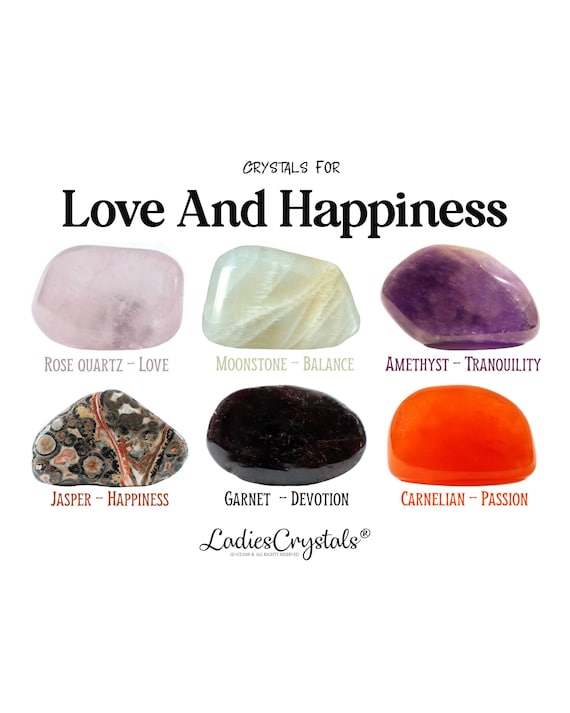 Love and Happiness Crystals Set, Joy and Romance, Gift for Crystal