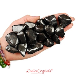 Shungite Tumbled Stone, Shungite, Tumbled Stones, Stones, Crystals, Rocks, Gifts, Gemstones, Gems, Zodiac Crystals, Healing Crystals