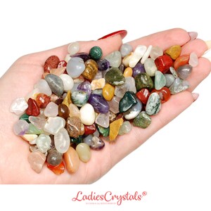 Mini Mixed Chip Stones, Mix Small Tumbled Stones, Craft Supplies, Gifts, Metaphysical Crystals, Crystals, Chips, Gemstone Chips