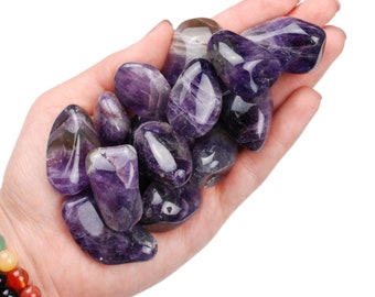 Amethyst Zambia Tumbled Stone, Amethyst, Tumbled Stones, Crystals, Stones, Gifts, Rocks, Gems, Gemstones, Zodiac Crystals, Healing Crystals