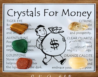 Money Crystal Set, Abundance And Success, Gift For Crystal Lovers, Healing Gemstones