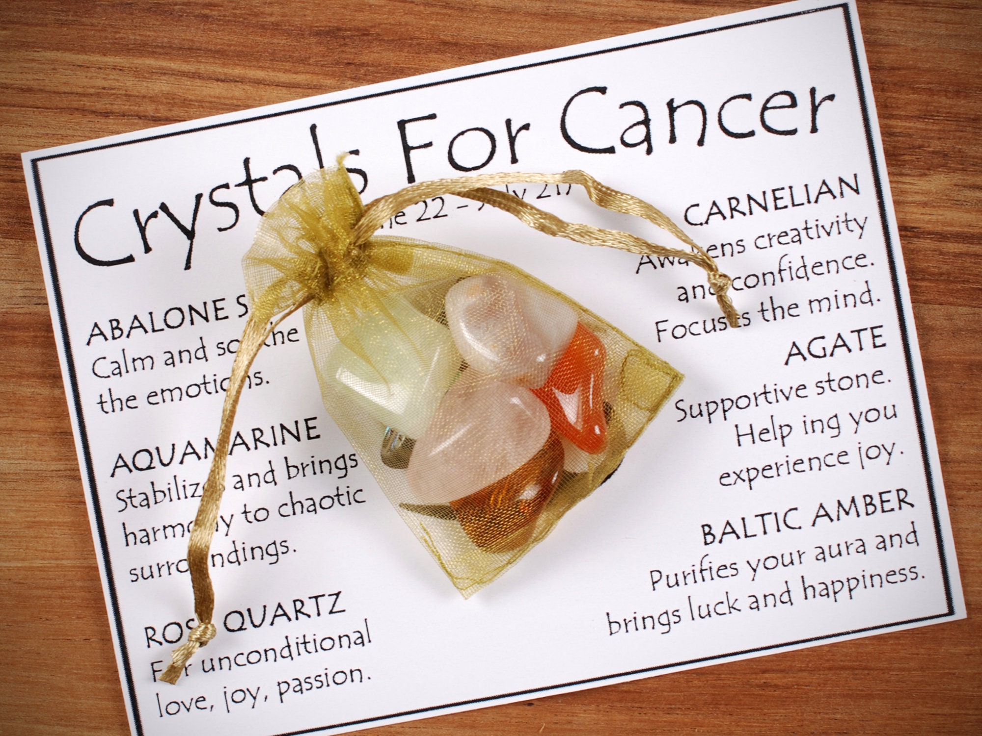 Cancer Crystals Set Cancer Crystal Set Crystals for Cancer Etsy