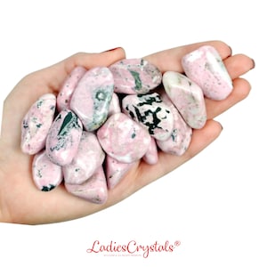 Rhodonite Tumbled Stone, Rhodonite, Tumbled Stones, Stones, Crystals, Rocks, Gifts, Gemstones, Gems, Zodiac Crystals, Healing Crystals