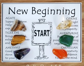 New Beginning Set, Fresh Start And Change Gift For Crystal Lovers, Healing Gemstone