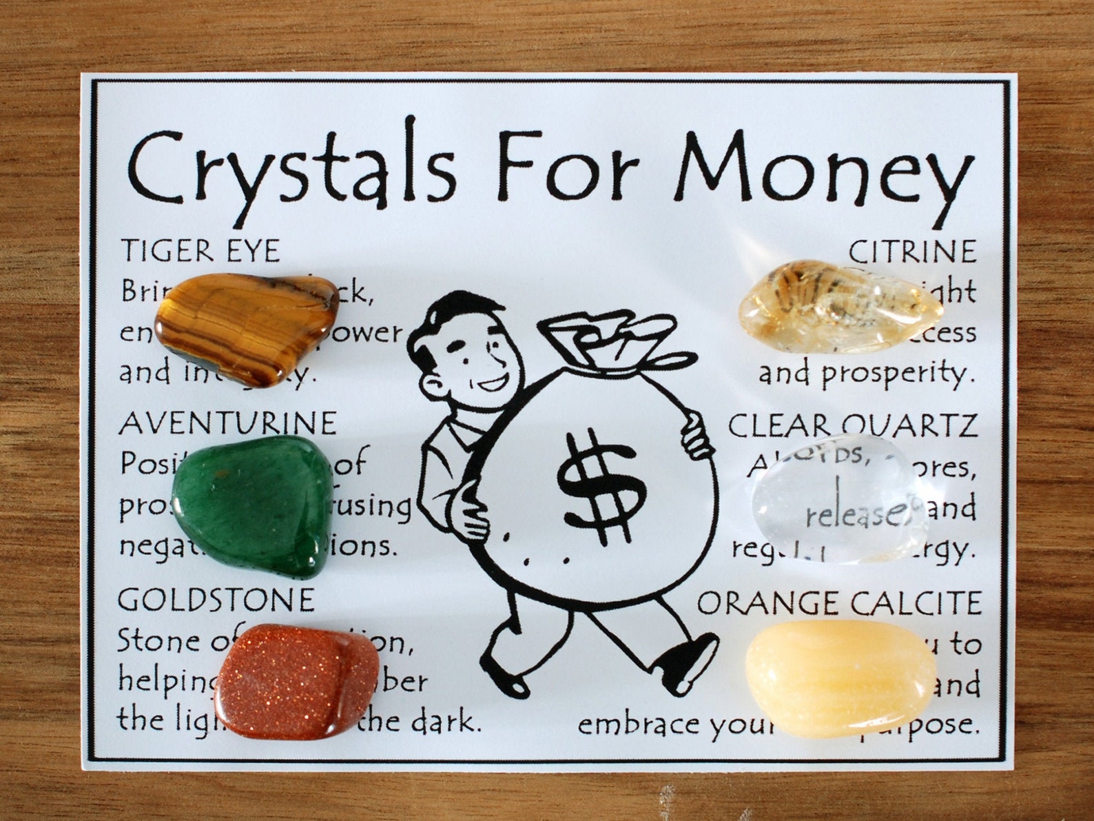 Money Crystal Set Money Crystal Sets Crystals for Money Etsy