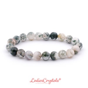 Dendritic Agate Bracelet, Dendritic Agate Bracelet 8 mm Beads, Agate, Beaded Bracelet, Crystals, Gifts, Gems, Gemstones, Agate Bracelets
