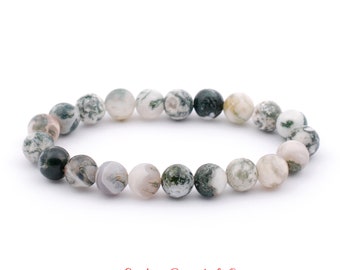 Dendritic Agate Bracelet, Dendritic Agate Bracelet 8 mm Beads, Agate, Beaded Bracelet, Crystals, Gifts, Gems, Gemstones, Agate Bracelets