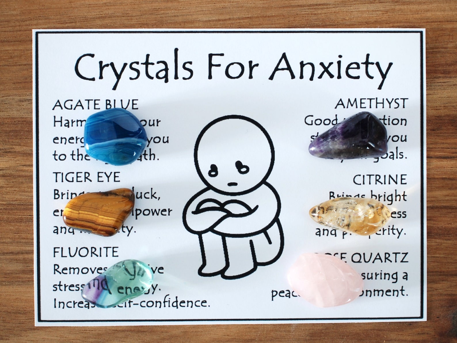 Anxiety Crystals Set Anxiety Crystals Crystals for Anxiety Etsy