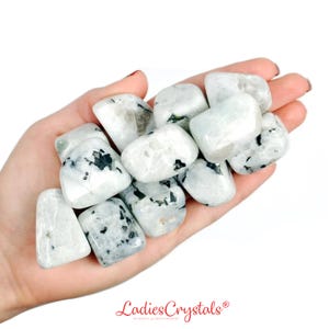 Mondstein Regenbogen Trommelstein, Mondstein, Trommelsteine, Steine, Kristalle, Felsen, Geschenke, Edelsteine, Edelsteine, Sternzeichen Kristalle, Heilstein