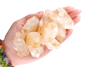 Citrine Raw Stone, Natural Wealth Crystal, Abundance And Altar Ritual Prosperity Gem