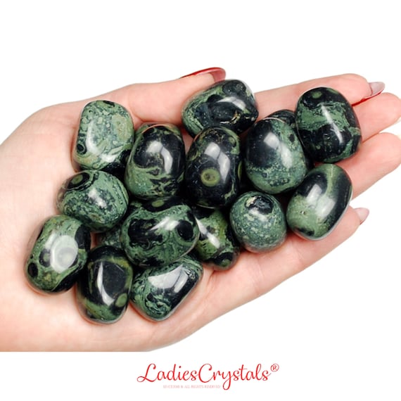 Kambaba Jasper Tumbled Stone, Natural Crocodile Jasper, Peace And Deep Grounding