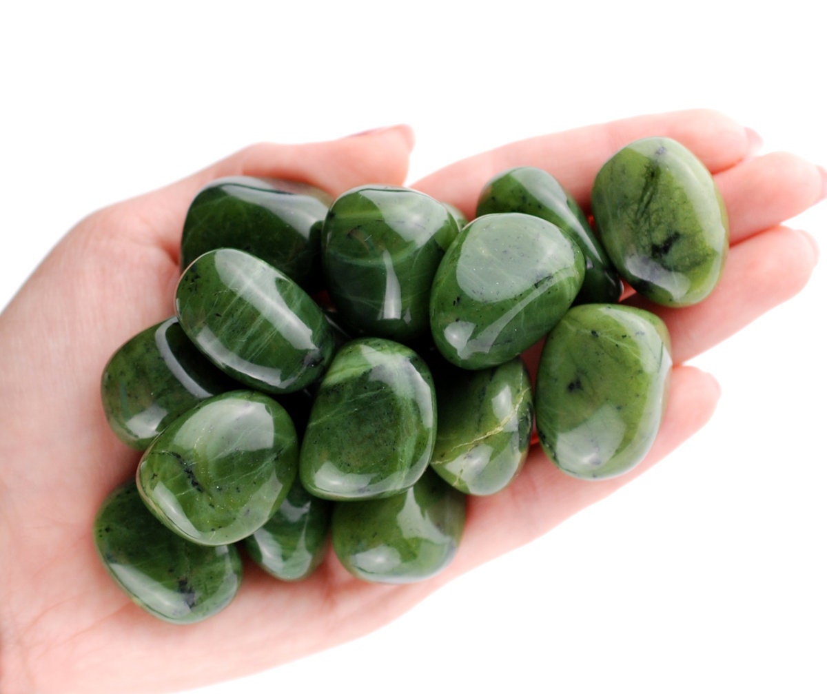 Green Tumbled Stone Healing Crystals Jade Canada - Etsy