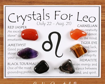Leo Birthstones Crystals Set, Leo Crystal Set, Crystals For Leo, Crystals  Of Leo, Zodiac Leo, Birthstone, Gifts, Crystals, Zodiac, Leo
