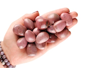 Rhodonite Tumbled Stone, Rhodonite Stones, Tumbled Stones, Crystals, Stones, Gifts, Rocks, Gems, Gemstones, Zodiac Crystals, Healing Crystal