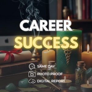 Career Success Manifestation Set, Get Hired Set, Get a Job Blessing, Money Attracting, Spiritual Work for Career, Fast Money, Success