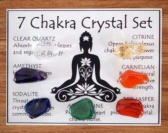 7 Chakra Crystals Set, Balance and Harmony, Gift For Crystal Lovers, Healing Gemstones