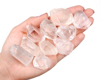 Clear Quartz Raw Stone, Natural Point Crystal, Master Healer And Altar Ritual Decor