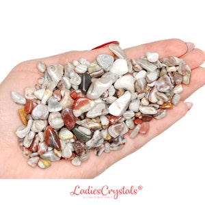 Crazy Lace Agate Chip Stones, Agate Small Tumbled Stones, Craft Supplies, Gifts, Metaphysical Crystals, Crystals, Chips, Gemstone Chips