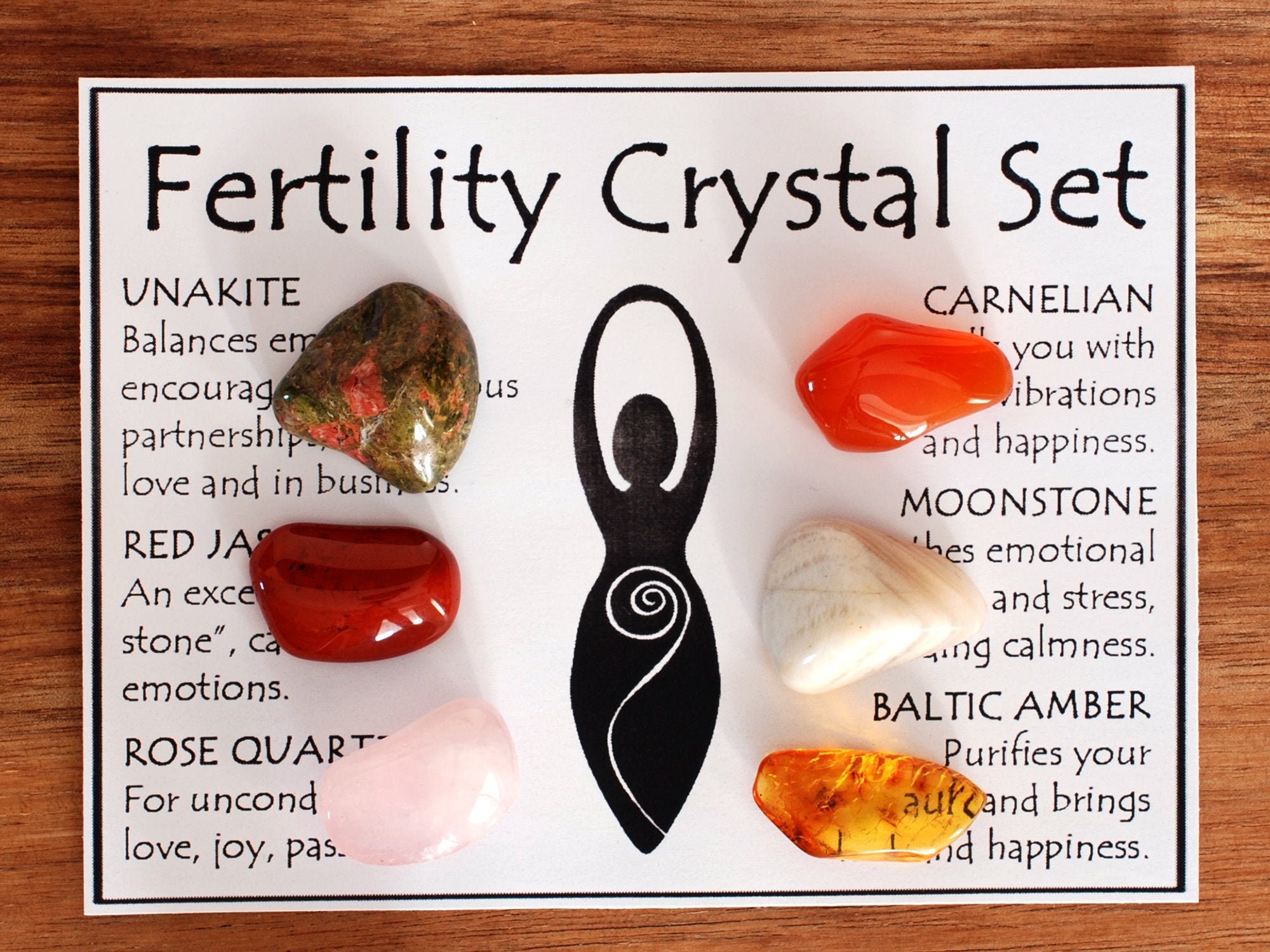 Fertility Crystal Set Fertility Crystals Fertility Healing Etsy