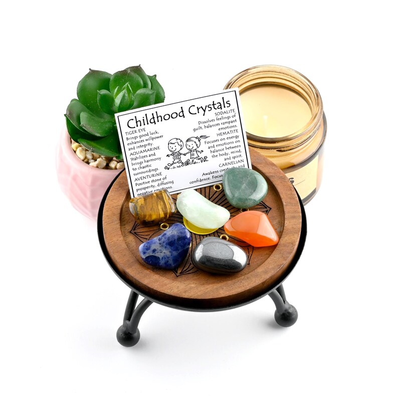 Childhood Crystals Set, Gift For Crystal Lovers, Childrens Birthday Gift, Healing Gemstones image 3