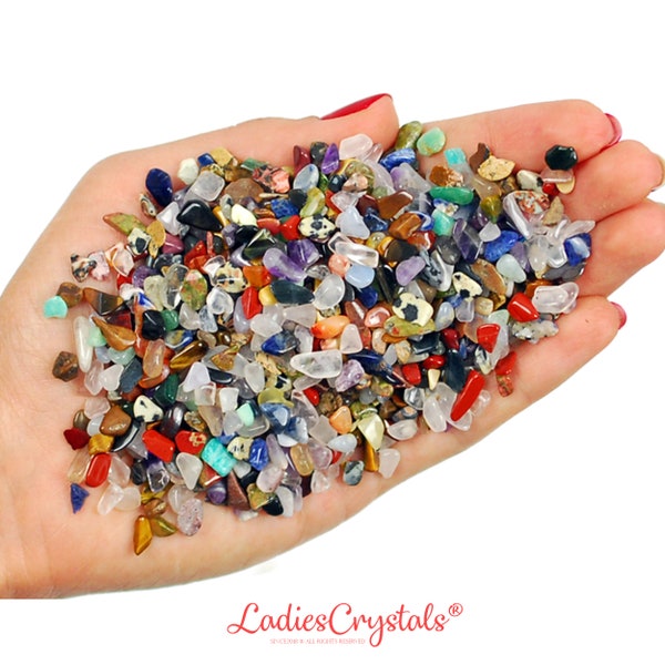 Mini Mixed Chip Stones, Mix Kleine Trommelsteine, Bastelbedarf, Geschenke, Metaphysische Kristalle, Kristalle, Chips, Edelsteinchips