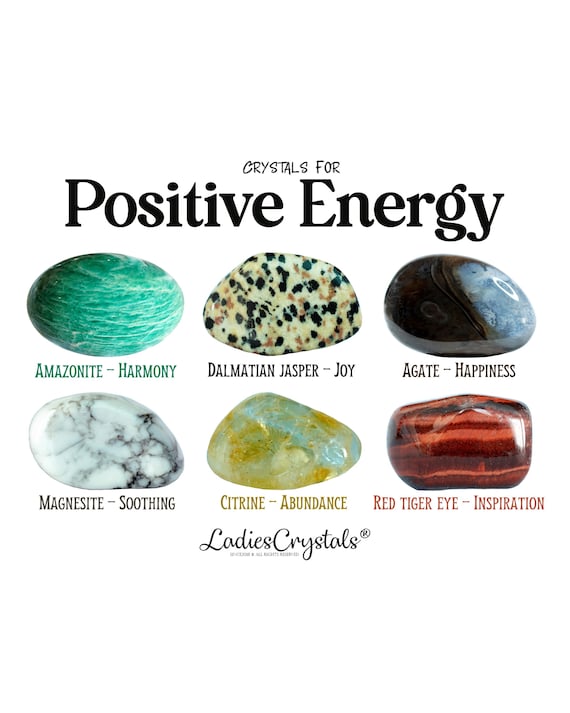 Positive Energy Crystals Set, Good Vibes, Gift for Crystal Lovers, Healing  Gemstones - Etsy