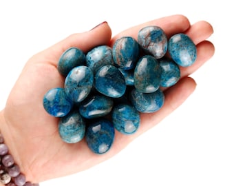 Blue Apatite Tubmed Stone, Gifts, Rocks, Gems, Gemstones, Healing Crystals
